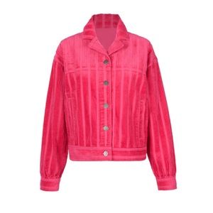 Hot pink corduroy CABI Cheeky Topper jacket, size S, worn once!